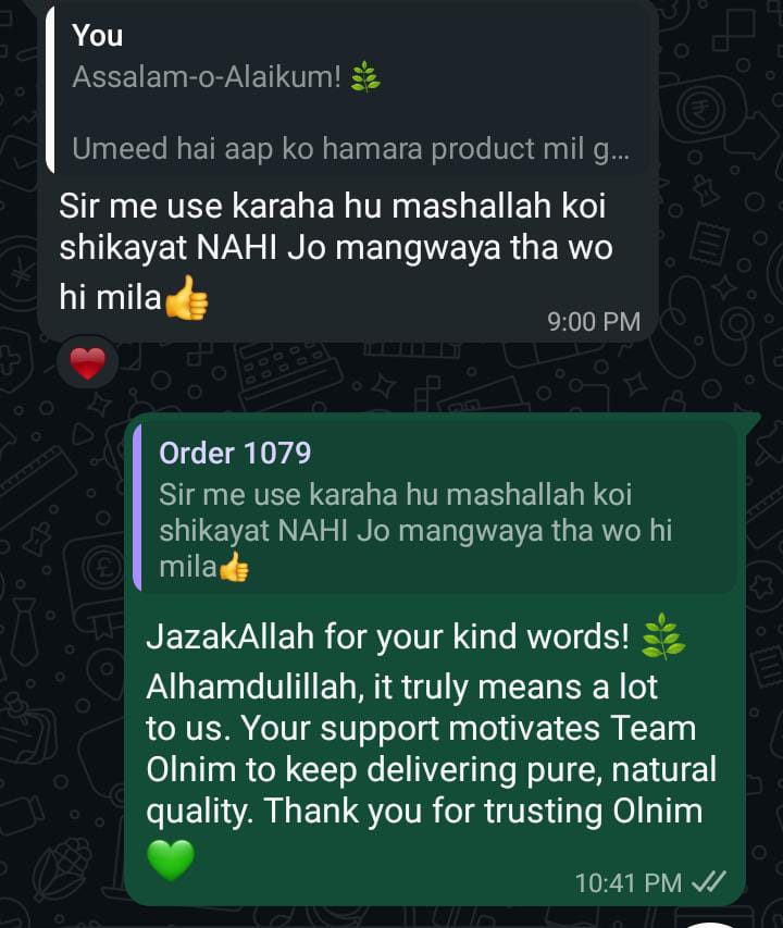 Olnim customer review