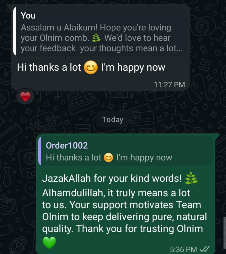 Olnim customer review