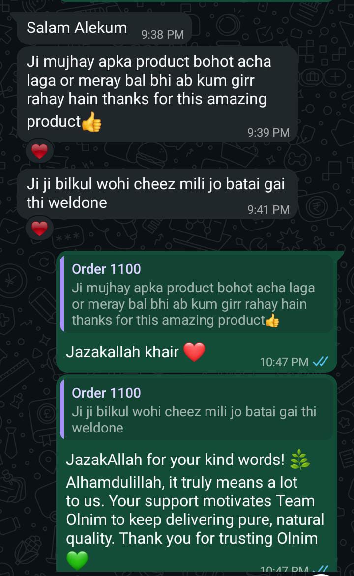 Olnim customer review