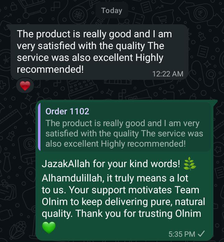Olnim customer review