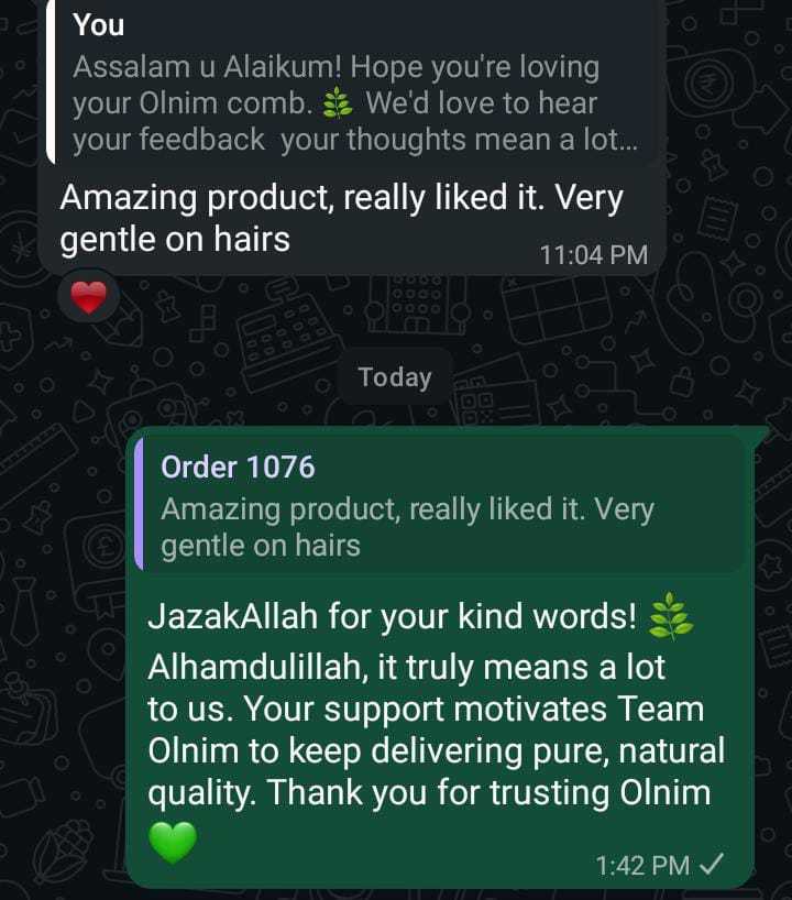 Olnim customer review