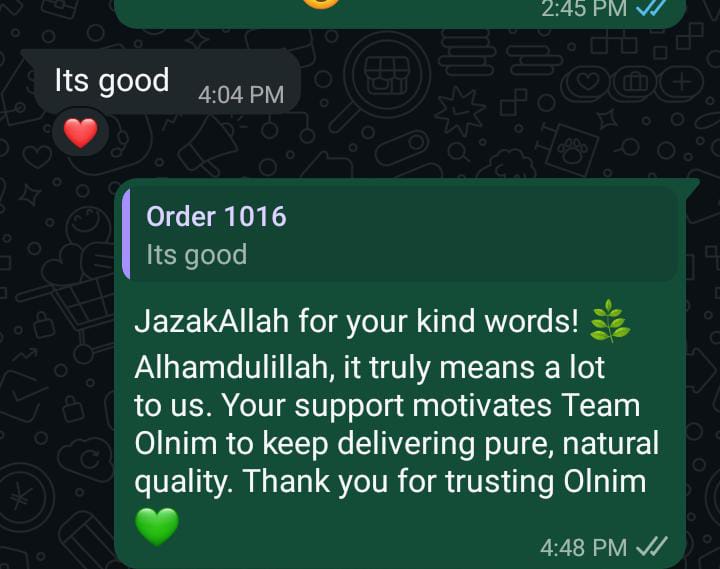 Olnim customer review