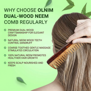 Olnim Neem Wood Combs Bundle 02