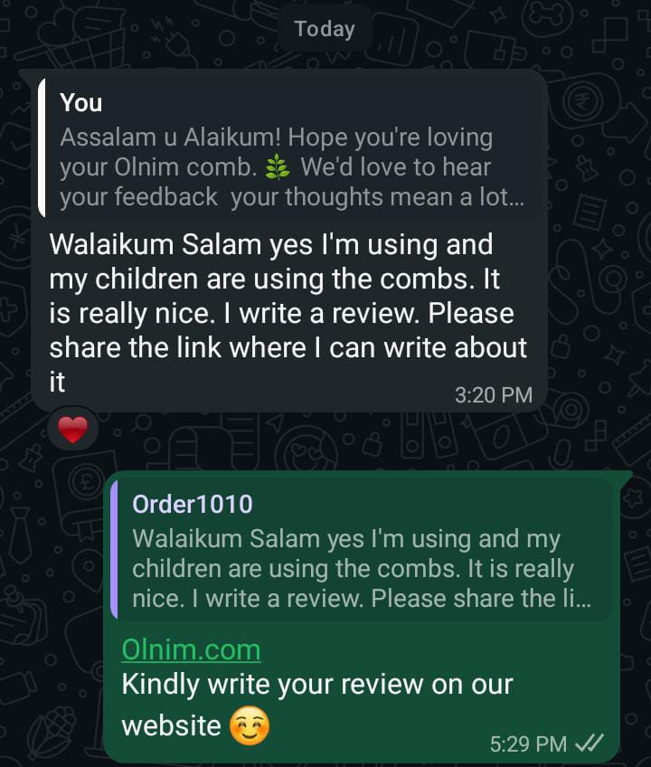 Olnim customer review