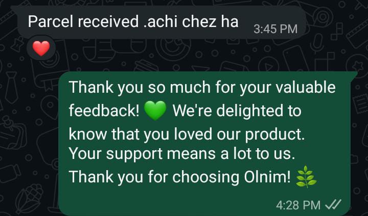 Olnim customer review