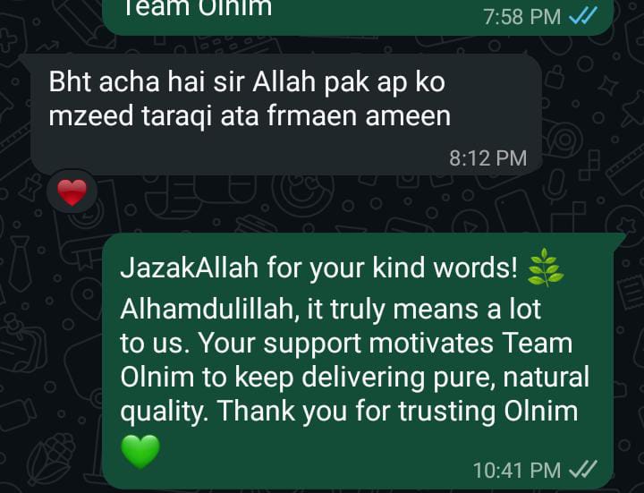 Olnim customer review
