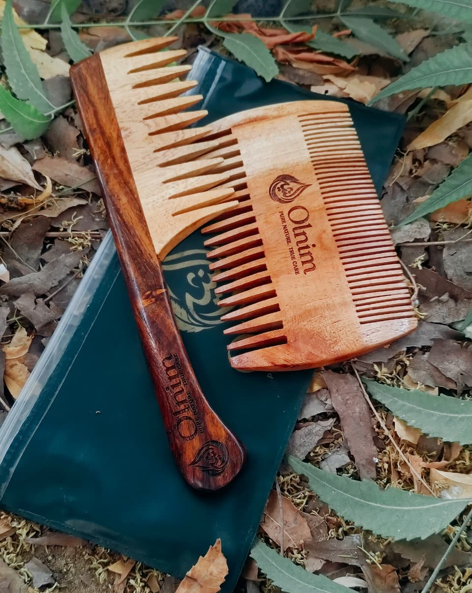 Olnim Neem Wood Combs Bundle 01