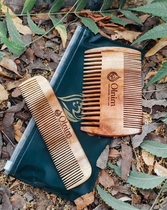 Olnim Neem Wood Combs Bundle 03