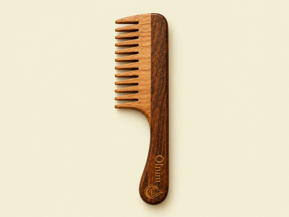 Olnim Neem Wooden Comb for natural hair grooming