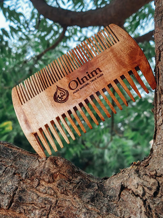 Olnim Dual Action Neem Wood Comb