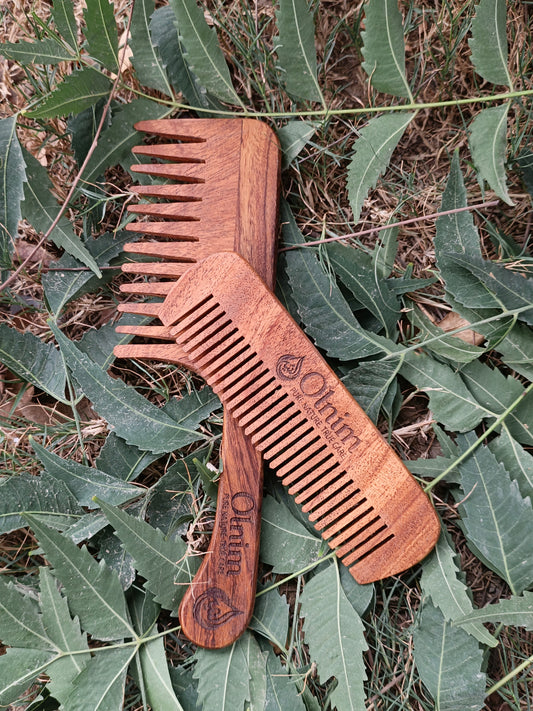 Olnim Neem Wood Combs Bundle 02