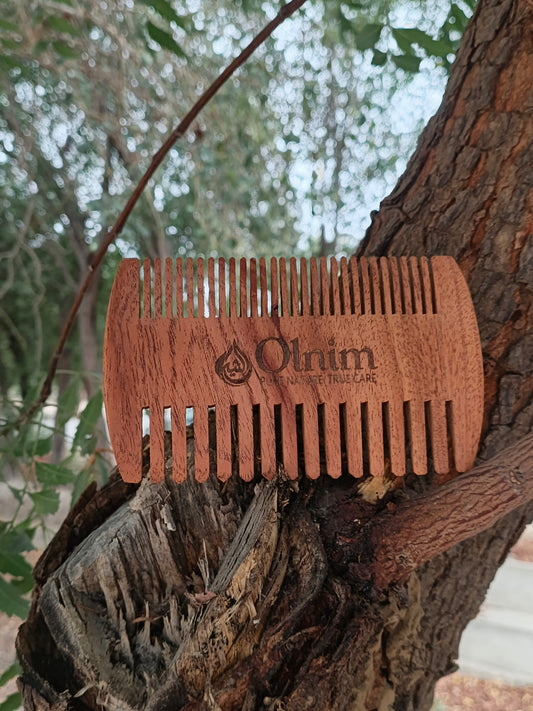 Olnim Dual Action Neem Wood Comb